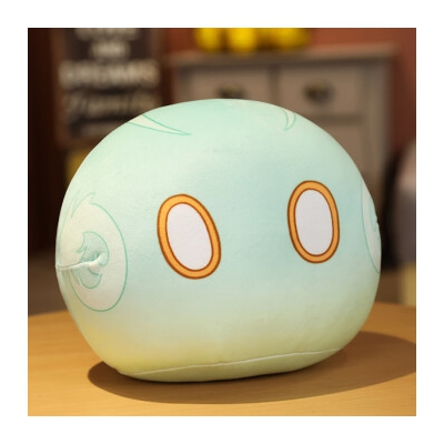 原神七属性史莱姆玩偶毛绒生日礼物女旗舰 风史莱姆 30cm【抱枕款】